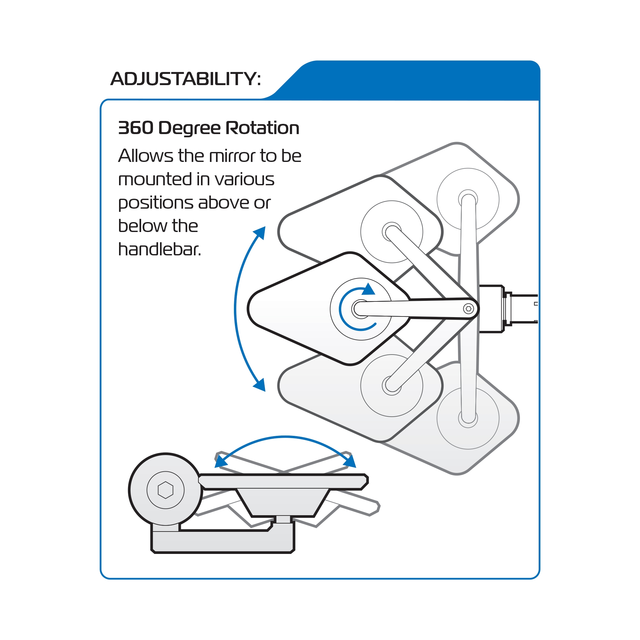 Oxford OX511 Arrow 360 Bar End Speil – 
