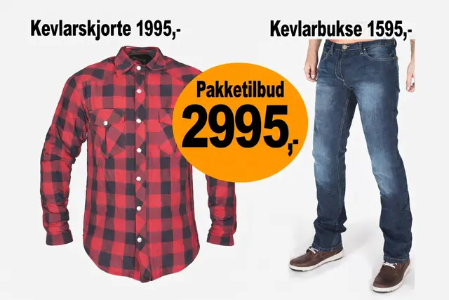 Pakketilbud 2 - Flanellskjorte + Jeans 
