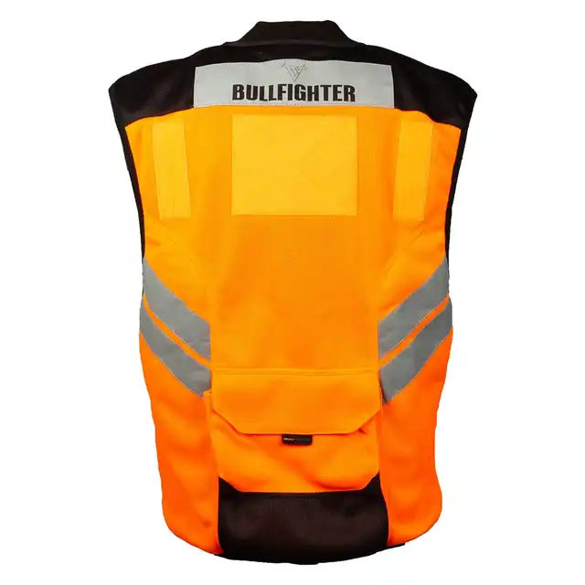 Bullfighter MC-Vest m/Borrelås For Patch Oransje 