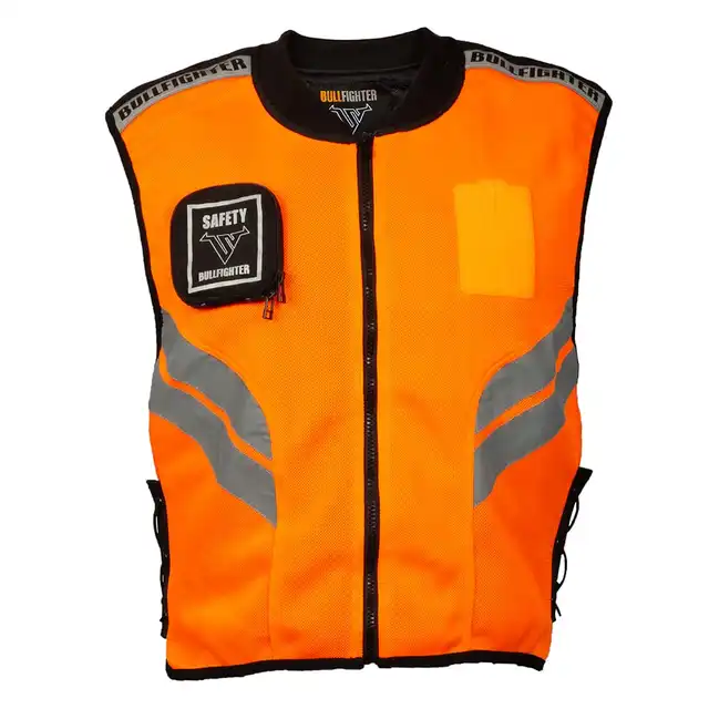 Bullfighter MC-Vest m/Borrelås For Patch Oransje 