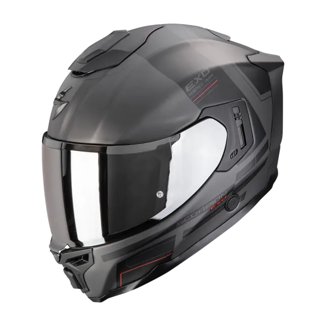 Scorpion EXO-1500 AIR Dual EXO-1500 AIR DUAL Matt Silver-Black-Red 