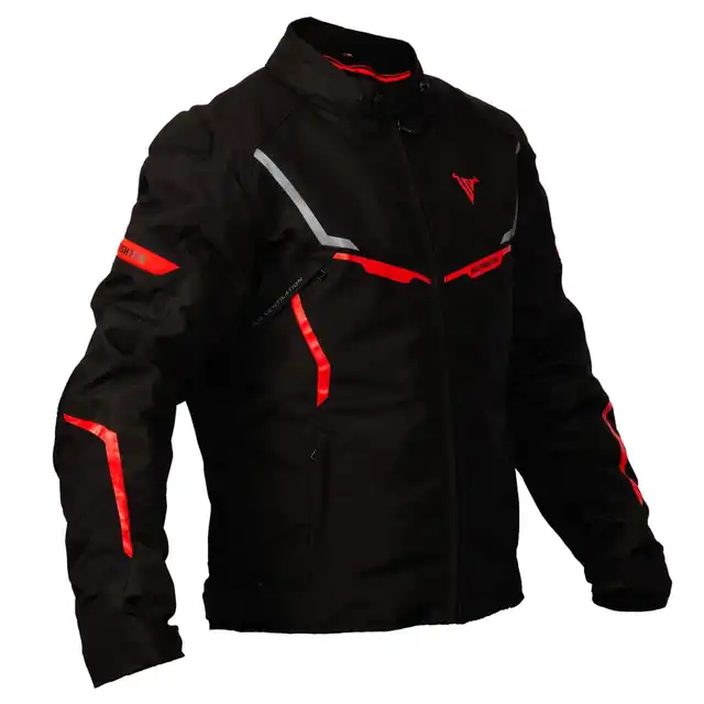 Bullfighter Solo II MC-Jakke Grå/Rød 