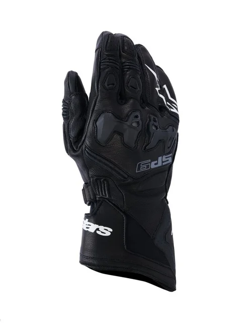 Alpinestars Hanske SP-9 Svart/Hvit Sportslige MC-Hansker 