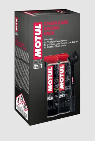 MOTUL CHAIN CARE KIT Komplett kit for å rengjøre og smøre
