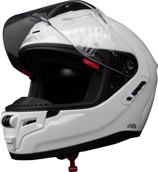 Sena Phantom XB (Extreme Bass) Hvit Hjelm med Intercom