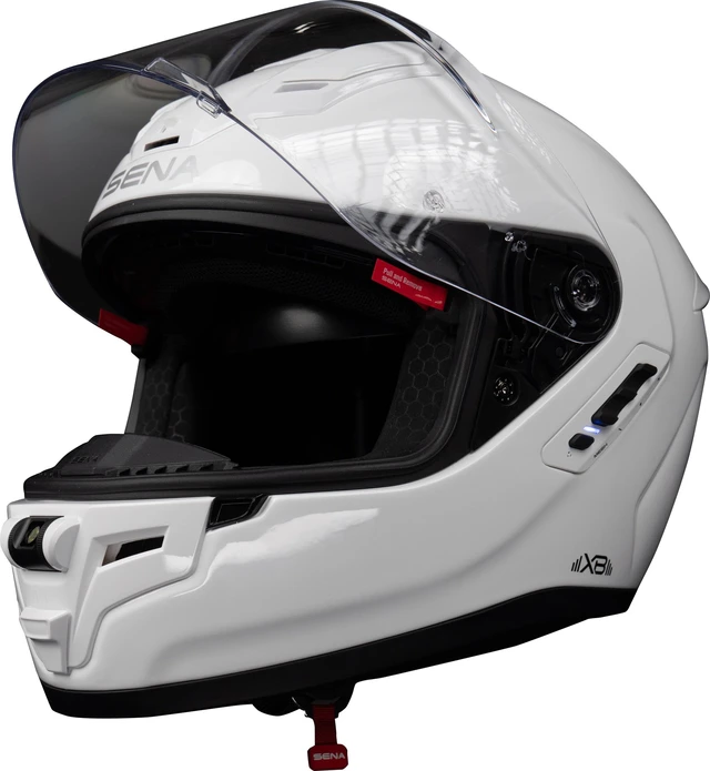 Sena Phantom XB (Extreme Bass) Hvit Hjelm med Intercom 
