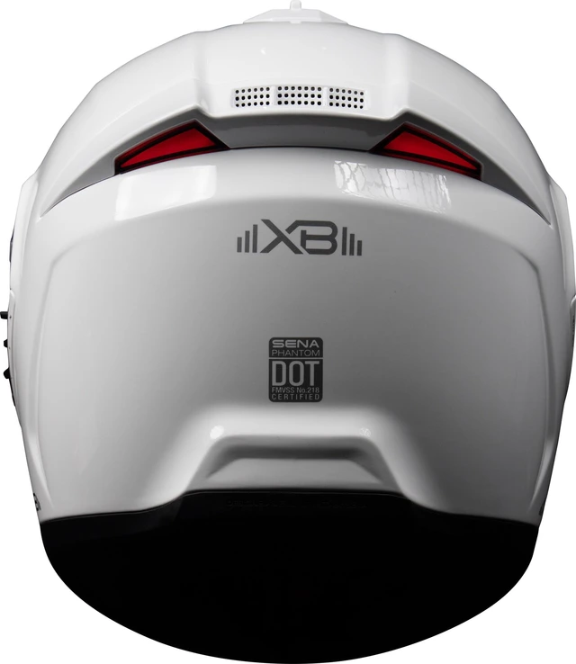 Sena Phantom XB (Extreme Bass) Hvit Hjelm med Intercom 