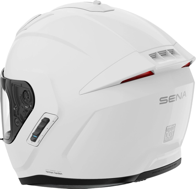 Sena Phantom Helhjelm Hvit Hjelm med Intercom! 