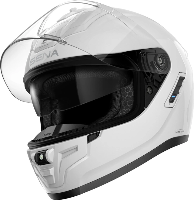 Sena Phantom Helhjelm Hvit Hjelm med Intercom! 