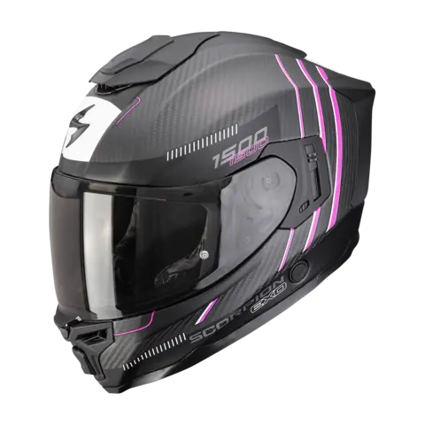 Scorpion EXO-1500 CARBON AIR EXO-1500 CARBON AIR ZITY Matt Black-Pink