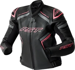 RST S1 D3O Skinn Dame Jakke - Svart/Rosa