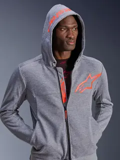 Alpinestars Chrome V2 MC-Hoodie Grå/Oransje