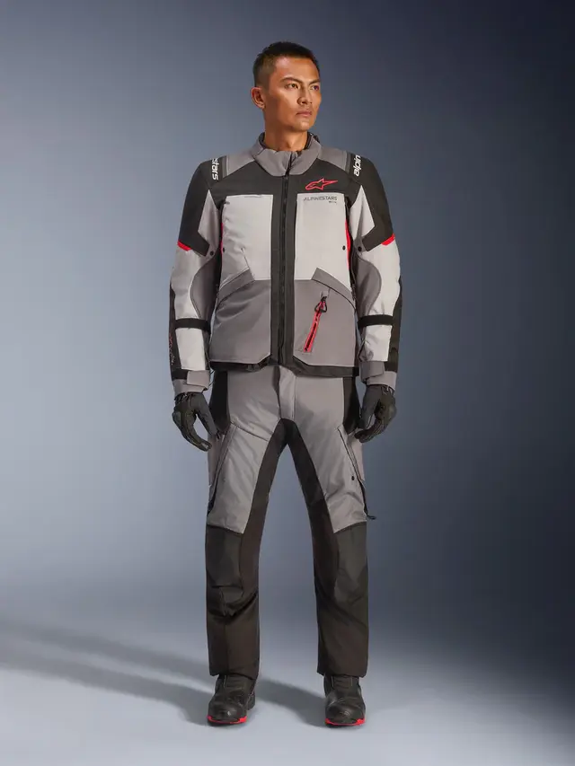 Alpinestars Andes v4 Drystar Grå/Rød Ny, topp adventurejakke fra Alpinestars 