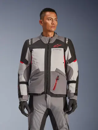 Alpinestars Andes v4 Drystar Grå/Rød Ny, topp adventurejakke fra Alpinestars