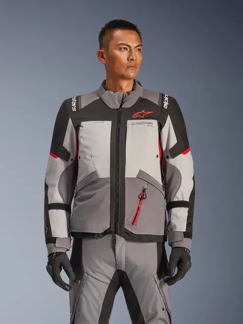 Alpinestars Andes v4 Drystar MC-Jakke Grå/Rød