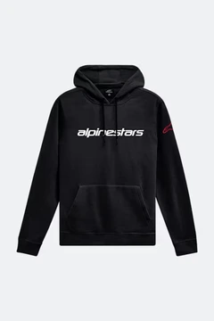 Alpinestars Hoodie Linear Wordmark V3 Svart/Hvit/Rød