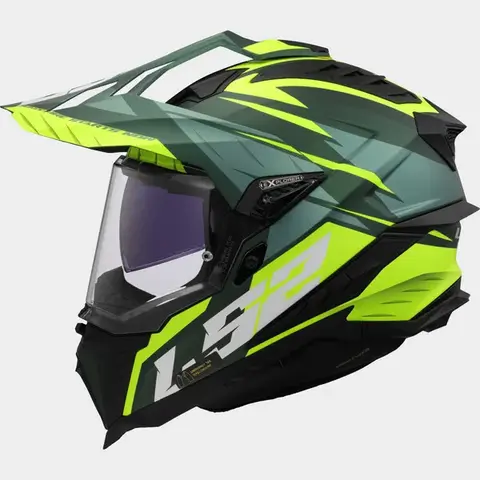 LS2 Endurohjelm MX701 Explorer Spire Grønn/Gul 