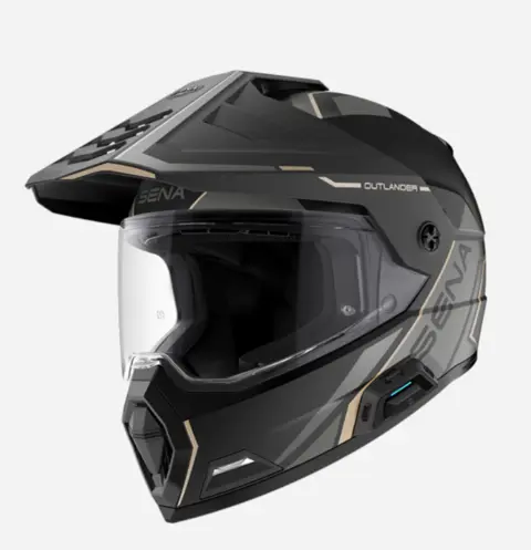 Sena Outlander Adventure MC-Hjelm Svart Matt