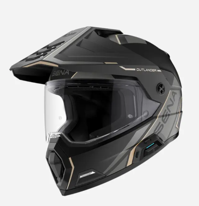 Sena Outlander Adventure MC-Hjelm Svart Matt 