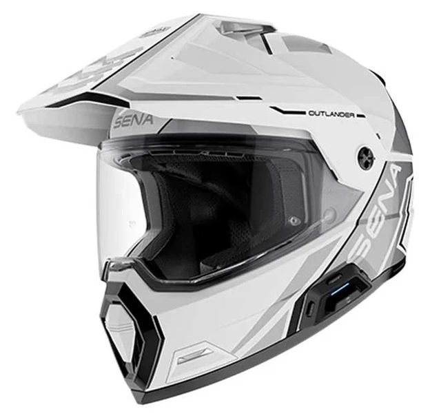 Sena Outlander Adventure MC-Hjelm Hvit 