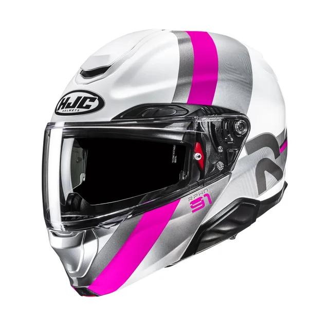 HJC RPHA 91 FENSH MC8 Hvit/Rosa Åpningshjelm 