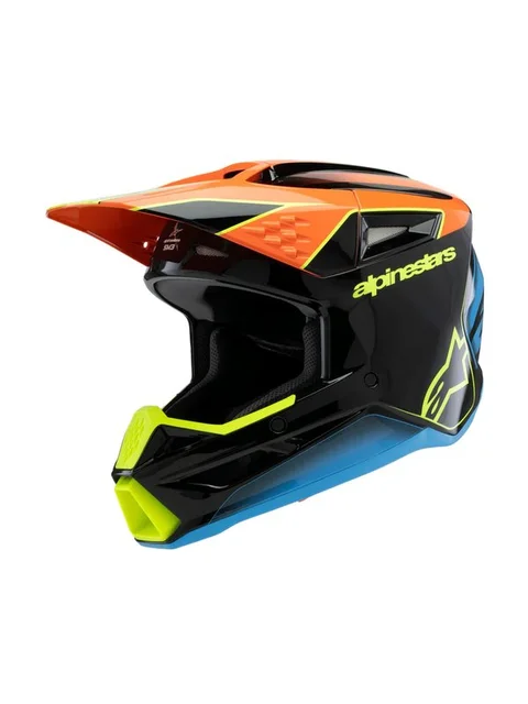 Alpinestars Hjelm SM3 Youth Fray Svart/Orange/Gul Fluo 