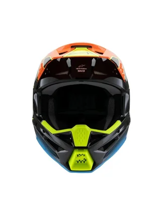 Alpinestars Hjelm SM3 Youth Fray Svart/Orange/Gul Fluo
