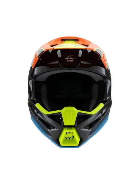 Alpinestars Hjelm SM3 Youth Fray Svart/Orange/Gul Fluo 