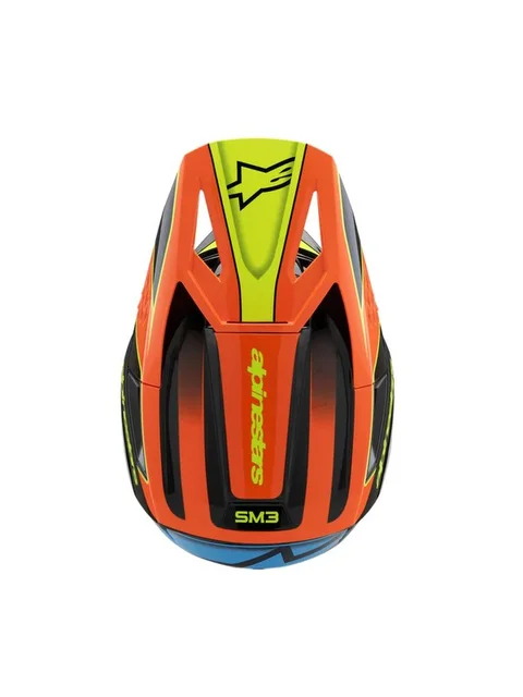 Alpinestars Hjelm SM3 Youth Fray Svart/Orange/Gul Fluo 