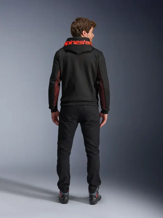 Alpinestars Chrome Air V2 MC-Hoodie Svart/Oransje 