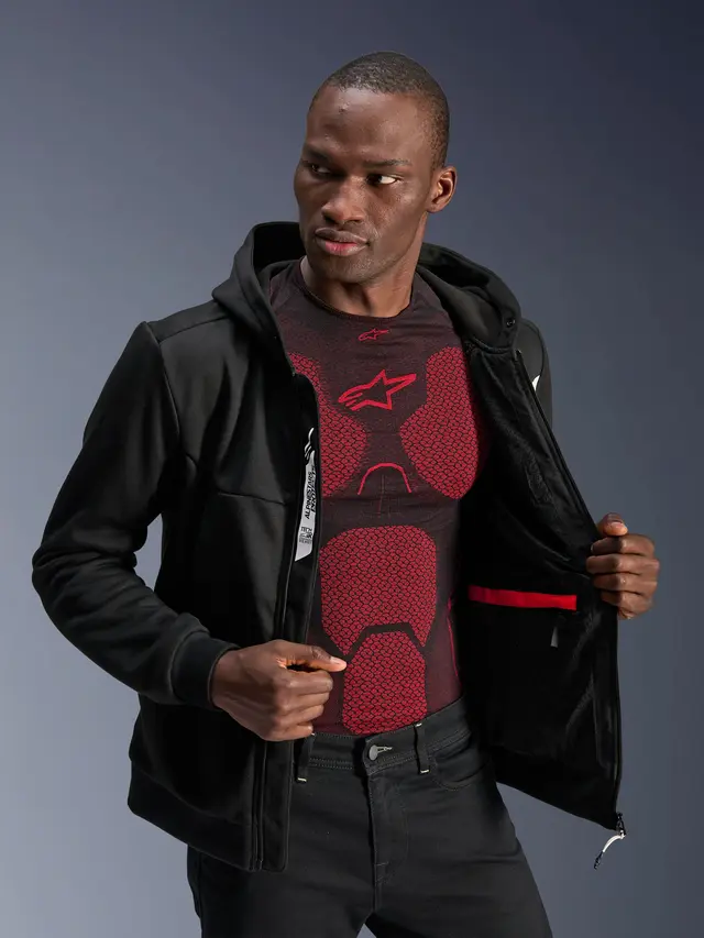 Alpinestars Chrome V2 MC-Hoodie Svart/Hvit 
