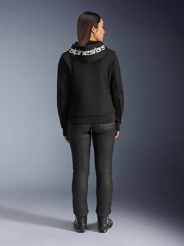 Alpinestars Chrome V2 Dame MC-Hoodie Svart/Hvit 