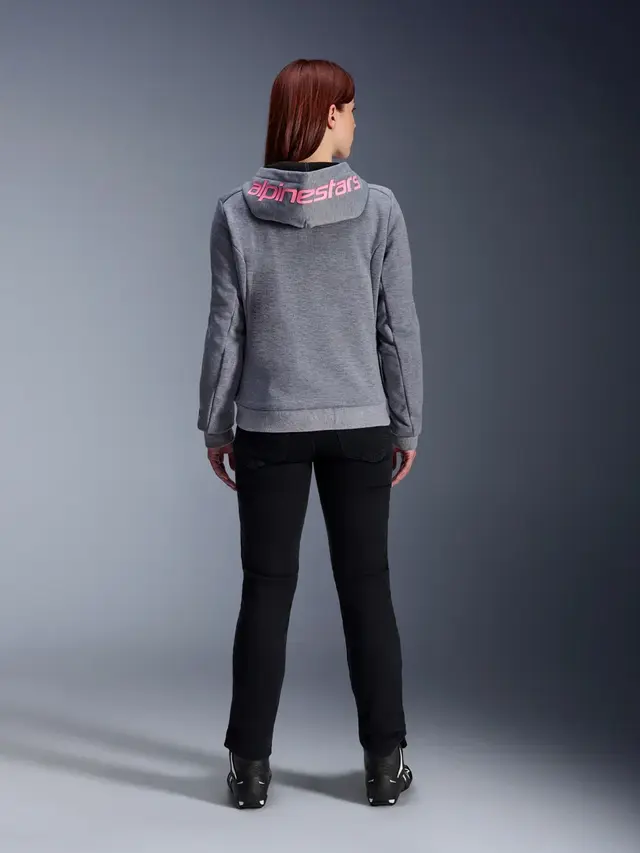 Alpinestars Chrome V2 Dame MC-Hoodie Grå/Rosa 