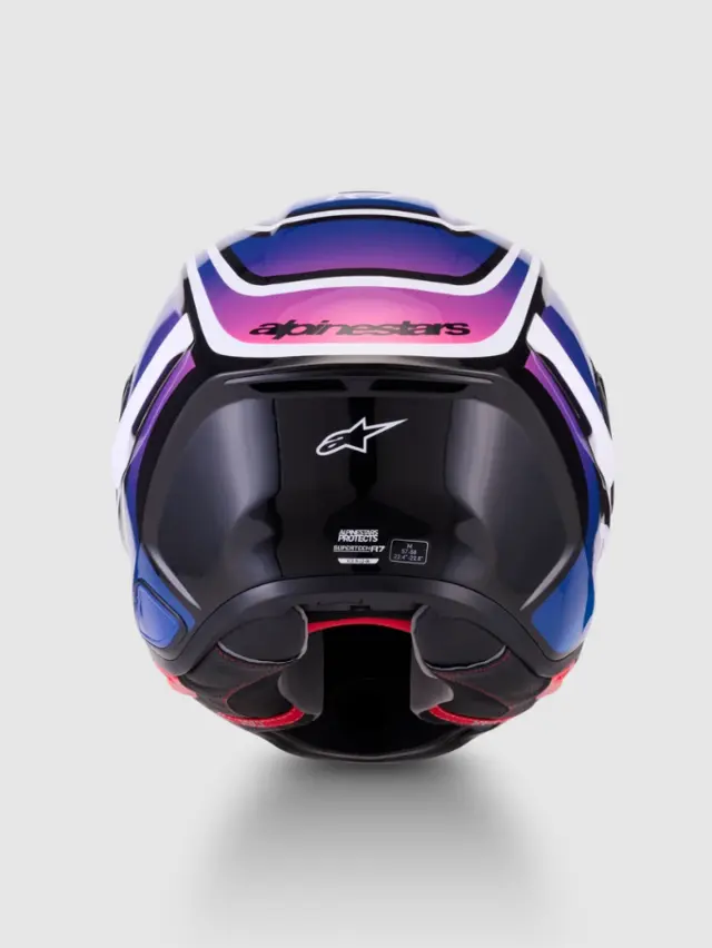Alpinestars MC-Hjelm S-R7 Zeal Black/Blue/Pink Fluo/White 