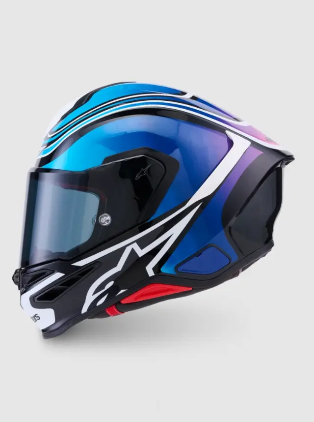 Alpinestars MC-Hjelm S-R7 Zeal Black/Blue/Pink Fluo/White 