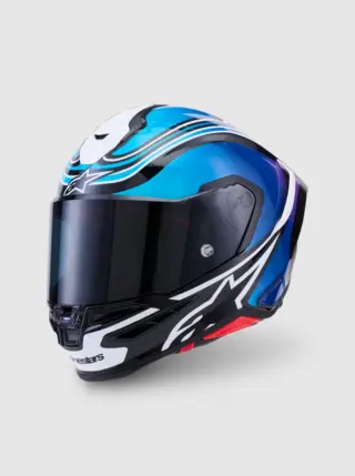 Alpinestars MC-Hjelm S-R7 Zeal Black/Blue/Pink Fluo/White