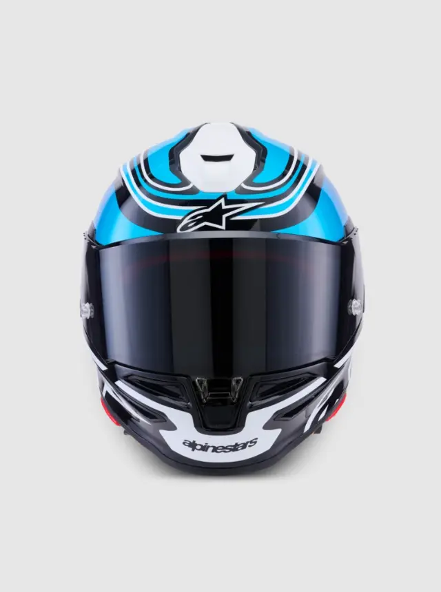 Alpinestars MC-Hjelm S-R7 Zeal Black/Blue/Pink Fluo/White 