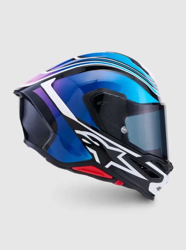 Alpinestars MC-Hjelm S-R7 Zeal Black/Blue/Pink Fluo/White 