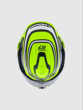 Alpinestars MC-Hjelm S-R7 Zeal Yellow Fluo/Black/White Glossy