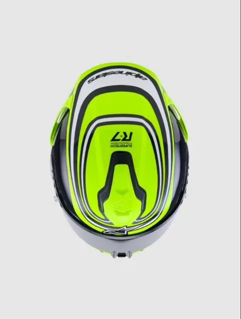 Alpinestars MC-Hjelm S-R7 Zeal Gul/Svart/Hvit