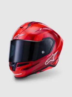 Alpinestars MC-Hjelm S-R7 A-Core Red/White Glossy