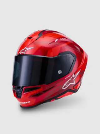 Alpinestars MC-Hjelm S-R7 A-Core Red/White Glossy