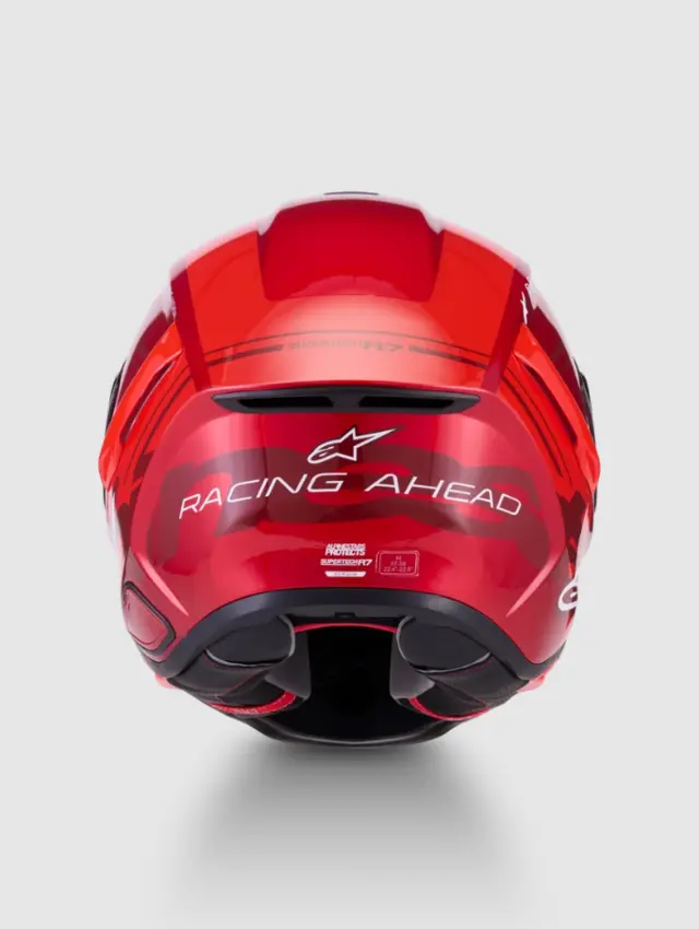 Alpinestars MC-Hjelm S-R7 A-Core Red/White Glossy 