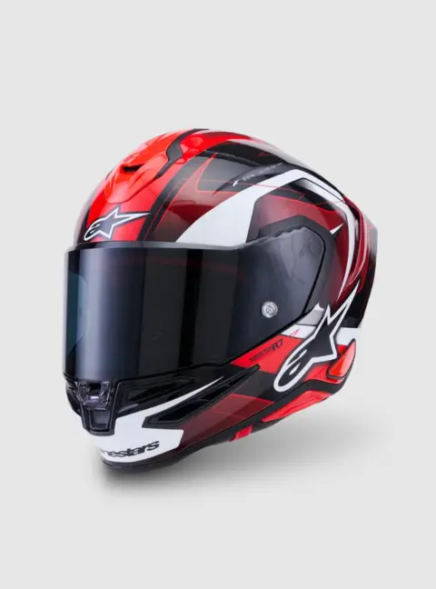 Alpinestars MC-Hjelm S-R7 Kinetis Svart/Rød/Hvit