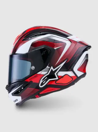 Alpinestars MC-Hjelm S-R7 Kinetis Black/Red/White Glossy