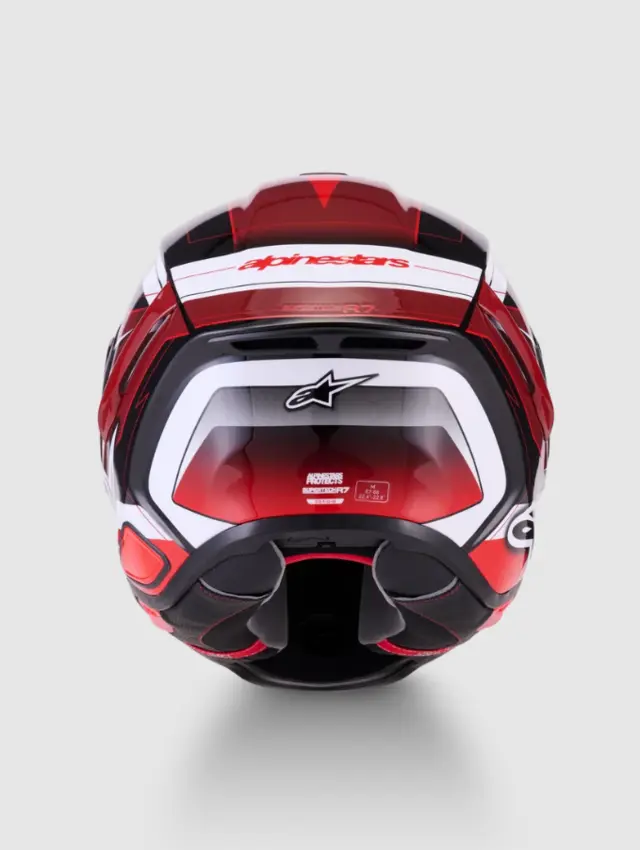 Alpinestars MC-Hjelm S-R7 Kinetis Black/Red/White Glossy 