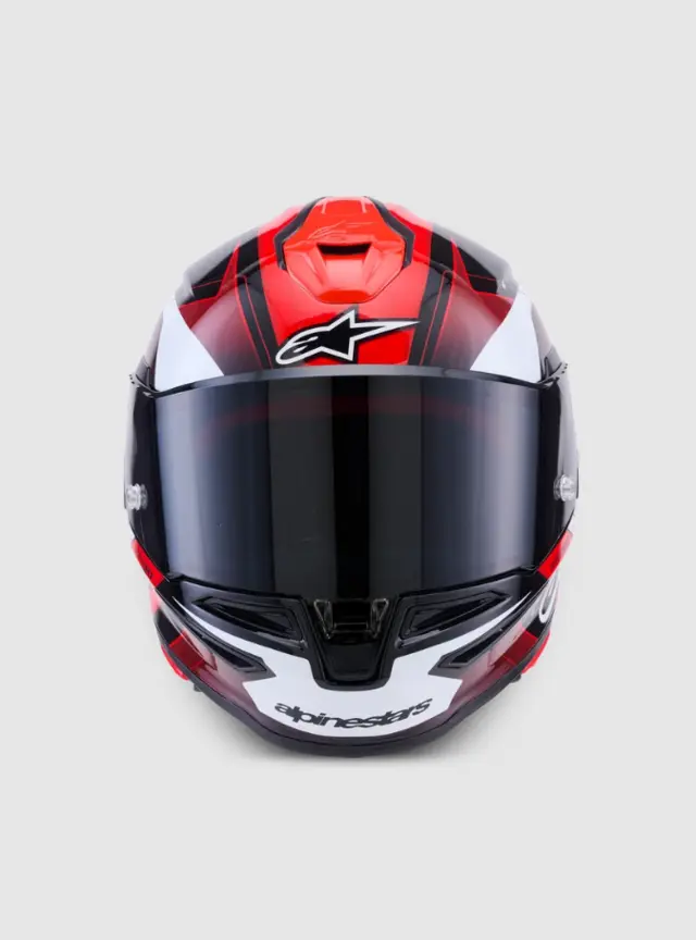 Alpinestars MC-Hjelm S-R7 Kinetis Black/Red/White Glossy 