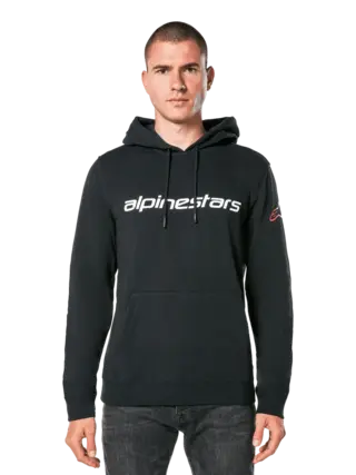 Alpinestars Hoodie Linear Wordmark V3 Svart/Hvit/Rød