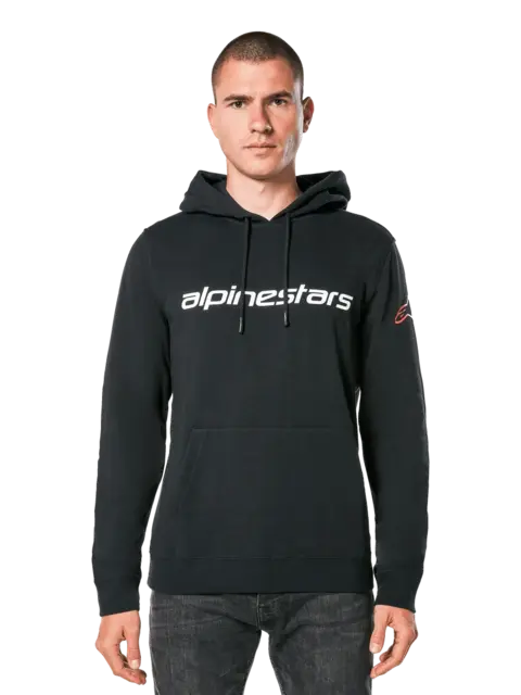 Alpinestars Hoodie Linear Wordmark V3 Svart/Hvit/Rød