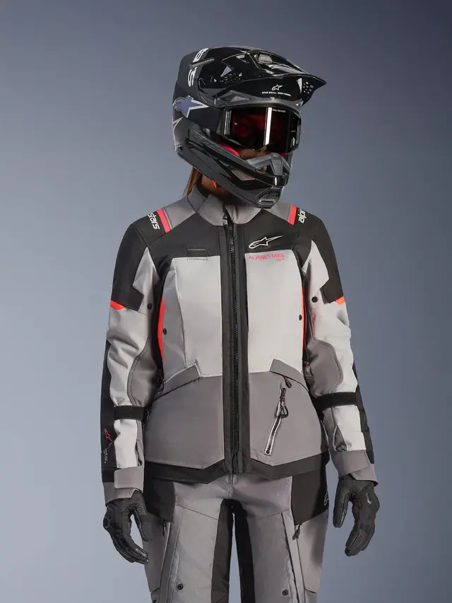 Alpinestars Dame Andes v4  MC-Jakke Grå/Rød 